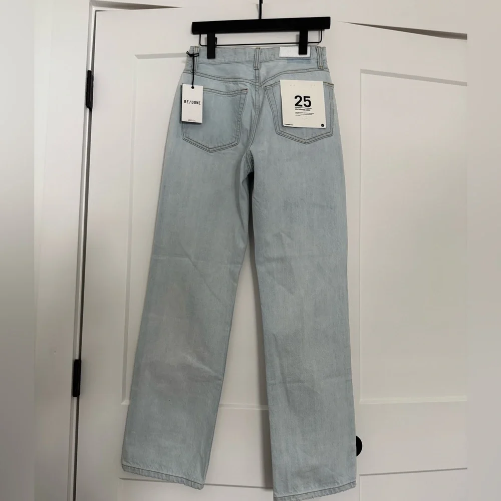 $295 New Re/Done 90s High Rise Loose Bleach Destroy - 25